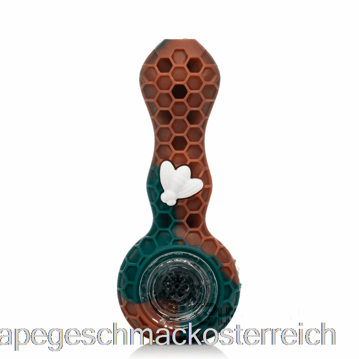Stratus Bee Silikonlöffel Bronze (braun / Blaugrün / Weiße Biene) Vape-Geschmack